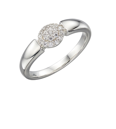 Picture of Graduated Band With Oval Pave CZ