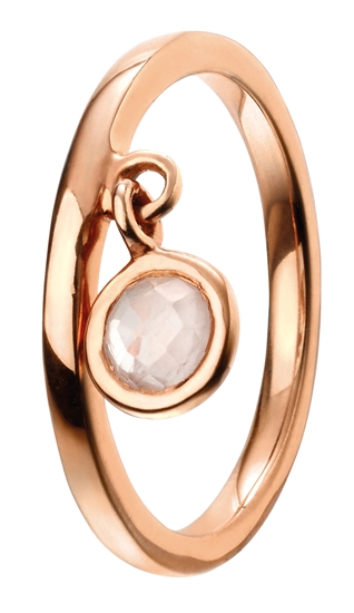 Picture of Rose Quartz Dangle Ring