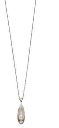 Picture of Silver Drop Pearl Pendant