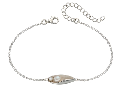 Picture of Silver Drop Pearl Bracelet