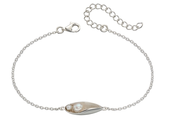 Picture of Silver Drop Pearl Bracelet