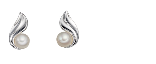 Picture of Pearl And Twist Stud Earrings