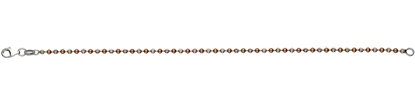 Picture of Silver rose gold plated bead machine filed 2.5mm 16/40cm
