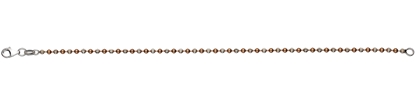 Picture of Silver rose gold plated bead machine filed 2.5mm 16/40cm