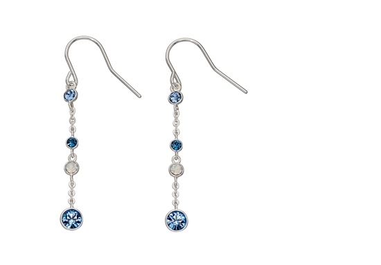 Picture of Ombre Blue And Opal SWAROVSKI Design Earrings