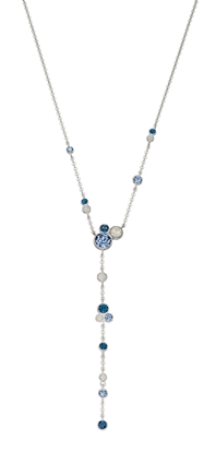 Picture of Ombre Blue And Opal SWAROVSKI Design Necklace