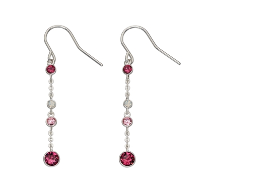 Picture of Ombre Pink And Opal SWAROVSKI Design Earrings