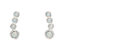 Picture of Opal Swarovski And Plain Silver Crawler Earrings