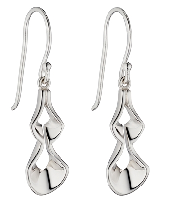 Picture of Plain Silver Shield Shape Earrings