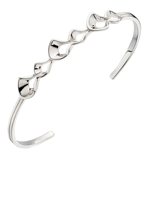 Picture of Plain Silver Shield Shape Bangle