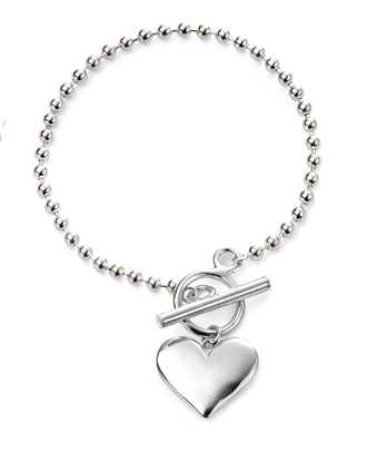 Picture of Heart Ball Chain Bracelet