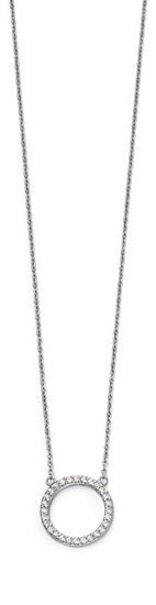 Picture of Open Disc  Pave Necklace