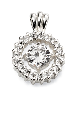 Picture of 2 In 1 CZ Halo Pendant